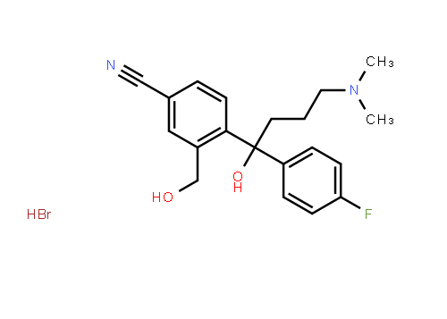 4-[4-(二甲氨基)-1-(4-氟苯基)-1-羟丁基]-3-羟甲基苯腈氢溴酸盐